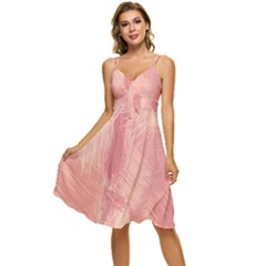 Pink-66 Sleeveless Tie Front Chiffon Dress by nateshop