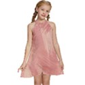 Pink-66 Kids  Halter Collar Waist Tie Chiffon Dress View1