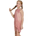 Pink-66 Kids  Halter Collar Waist Tie Chiffon Dress View2