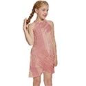 Pink-66 Kids  Halter Collar Waist Tie Chiffon Dress View3