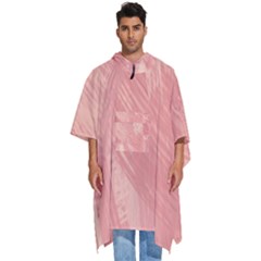 Pink-66 Men s Hooded Rain Ponchos