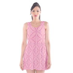 Pink-75 Scoop Neck Skater Dress by nateshop