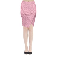 Pink-75 Midi Wrap Pencil Skirt by nateshop