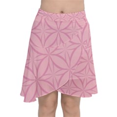 Pink-75 Chiffon Wrap Front Skirt by nateshop