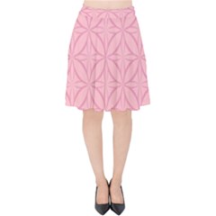 Pink-75 Velvet High Waist Skirt by nateshop