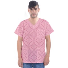 Pink-75 Men s V-neck Scrub Top