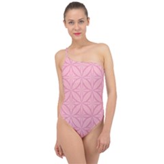 Pink-75 Classic One Shoulder Swimsuit by nateshop