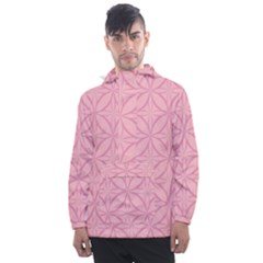 Pink-75 Men s Front Pocket Pullover Windbreaker by nateshop