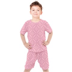 Pink-75 Kids  Tee And Shorts Set by nateshop