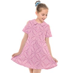 Pink-75 Kids  Short Sleeve Shirt Dress by nateshop