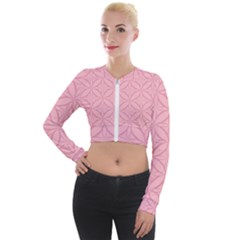 Pink-75 Long Sleeve Cropped Velvet Jacket by nateshop