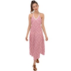 Pink-75 Halter Tie Back Dress  by nateshop