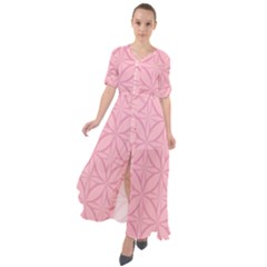 Pink-75 Waist Tie Boho Maxi Dress by nateshop