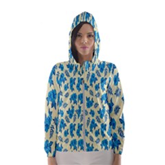 Rose-blue Women s Hooded Windbreaker by nateshop