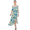 Rose-blue Maxi Chiffon Cover Up Dress View1