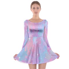 Space-25 Long Sleeve Skater Dress by nateshop