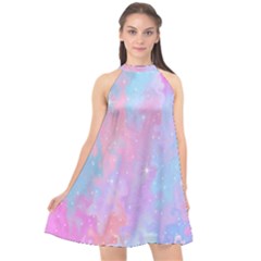 Space-25 Halter Neckline Chiffon Dress  by nateshop