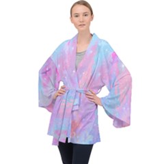 Space-25 Long Sleeve Velvet Kimono  by nateshop