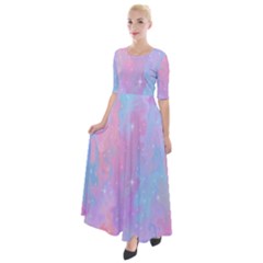 Space-25 Half Sleeves Maxi Dress by nateshop