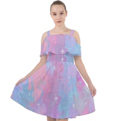 Space-25 Cut Out Shoulders Chiffon Dress by nateshop