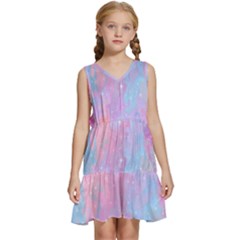 Space-25 Kids  Sleeveless Tiered Mini Dress by nateshop