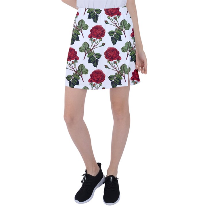 Roses-51 Tennis Skirt