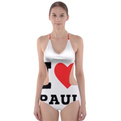 I Love Paul Cut-out One Piece Swimsuit by ilovewhateva