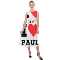 I Love Paul Midi Tie-back Chiffon Dress by ilovewhateva