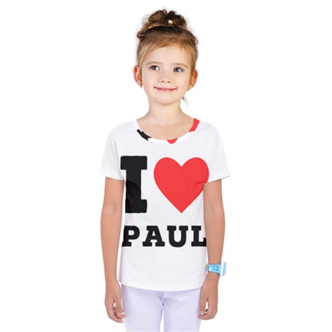 I Love Paul Kids  One Piece Tee by ilovewhateva