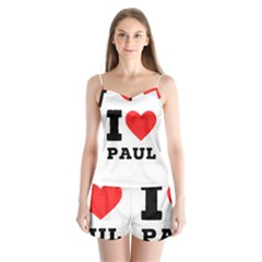 I Love Paul Satin Pajamas Set by ilovewhateva