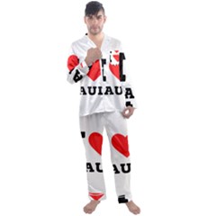 I Love Paul Men s Long Sleeve Satin Pajamas Set by ilovewhateva