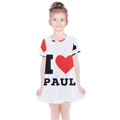 I Love Paul Kids  Simple Cotton Dress by ilovewhateva