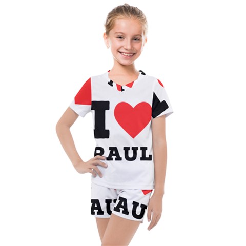 I Love Paul Kids  Mesh Tee And Shorts Set by ilovewhateva