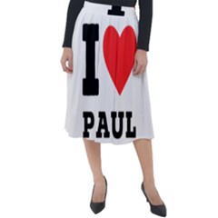 I Love Paul Classic Velour Midi Skirt  by ilovewhateva