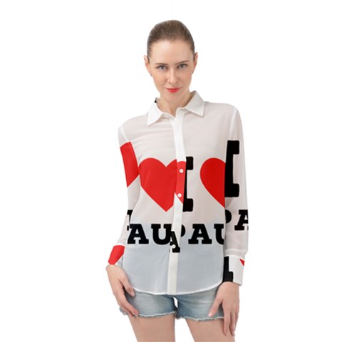 I Love Paul Long Sleeve Chiffon Shirt by ilovewhateva