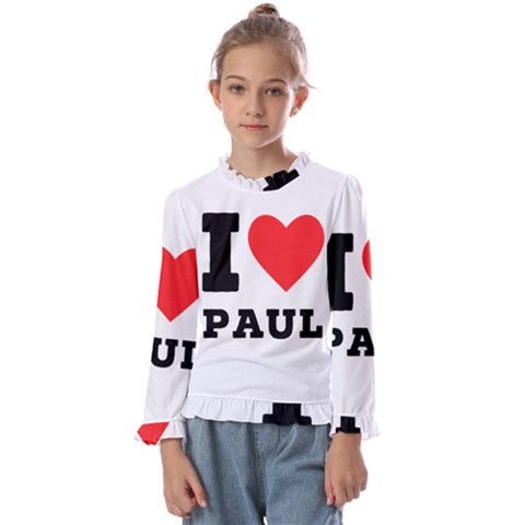 I Love Paul Kids  Frill Detail Tee by ilovewhateva