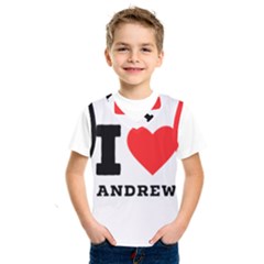 I Love Andrew Kids  Basketball Tank Top by ilovewhateva