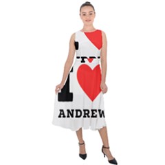 I Love Andrew Midi Tie-back Chiffon Dress by ilovewhateva