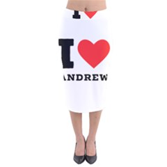 I Love Andrew Velvet Midi Pencil Skirt by ilovewhateva