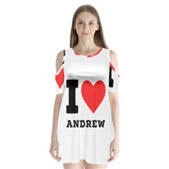 I Love Andrew Shoulder Cutout Velvet One Piece by ilovewhateva