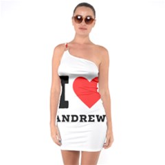 I Love Andrew One Shoulder Ring Trim Bodycon Dress by ilovewhateva