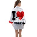 I love andrew Long Sleeve Satin Kimono View2