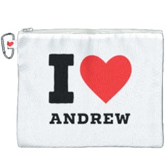 I Love Andrew Canvas Cosmetic Bag (xxxl) by ilovewhateva