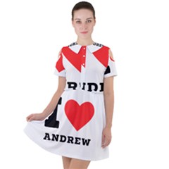 I Love Andrew Short Sleeve Shoulder Cut Out Dress  by ilovewhateva