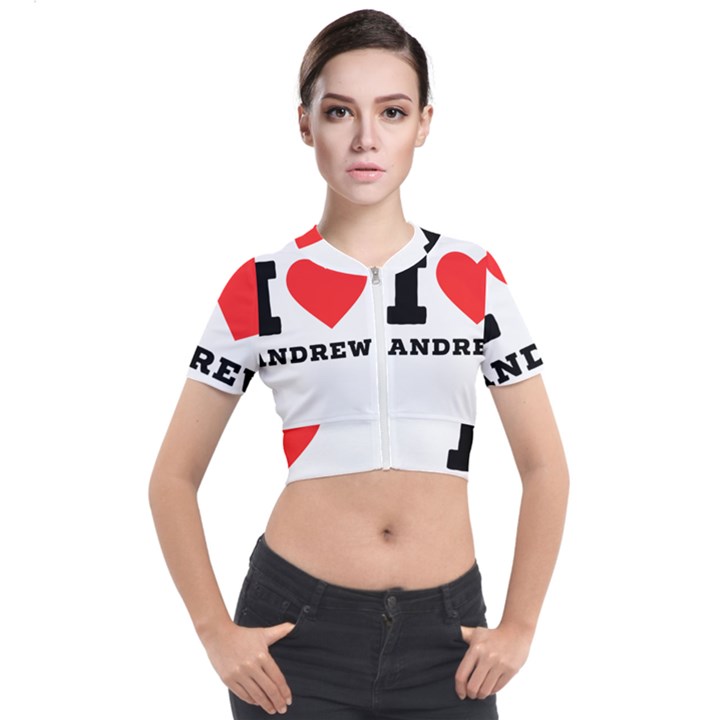 I love andrew Short Sleeve Cropped Jacket