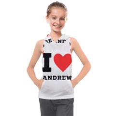 I Love Andrew Kids  Sleeveless Hoodie by ilovewhateva