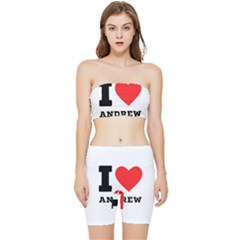 I Love Andrew Stretch Shorts And Tube Top Set by ilovewhateva