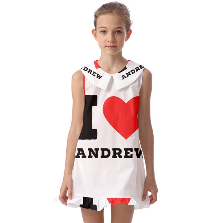 I love andrew Kids  Pilgrim Collar Ruffle Hem Dress