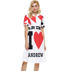 I Love Andrew Button Top Knee Length Dress by ilovewhateva