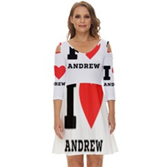 I Love Andrew Shoulder Cut Out Zip Up Dress by ilovewhateva